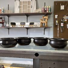 Crock Pot Black Soup Bowls set of 4 for sale  Shipping to South Africa