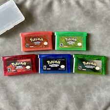 gameboyadvance pokemon GBA juegos rojo fuego verde hoja rubí zafiro esmeralda conjunto de 5 segunda mano  Embacar hacia Argentina