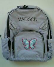 Pottery Barn Kids Small Fairfax Lavender Backpack Butterfly Patch name MADISON for sale  Lehi