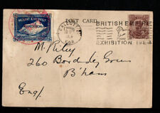 INDIA 1924 MOUNT EVEREST EXHIBITION POSTCARD BRITISH EMPIRE EXHIBITION Pmk. for sale  Shipping to South Africa