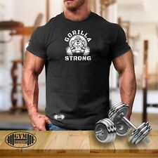 Gorila Forte T-Shirt Gym Vestuário Musculação Treino Treino Boxe MMA Top, usado comprar usado  Enviando para Brazil