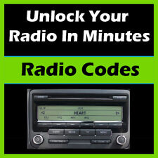 RADIO CODE UNLOCK VW RCD510 CODES RCD330 RCD210 DECODE RNS310 40 ,FAST SERVICE for sale  Shipping to South Africa
