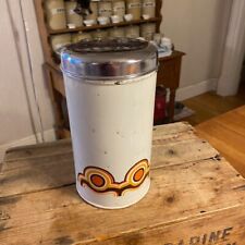 Vintage Brabantia Tall White Kitchen Storage Canister – Orange Circles – Retro! for sale  Shipping to South Africa
