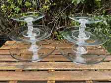 Tiered glass platter for sale  COWES