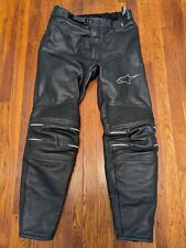Usado, Calças de couro para motocicleta Alpinestars joelhos blindados - EUA 38 / Euro 54 (34 cintura) comprar usado  Enviando para Brazil