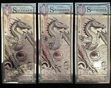 Used, 3X Silverback Dragons Limited Edition .999 Fine Silver Note Consecutive Numbers for sale  Shipping to South Africa