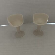 Two White Swivel Bar Stools Kitchen Chair, used for sale  Shipping to South Africa