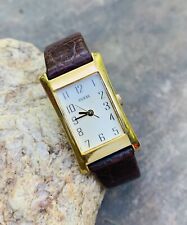 Relógio feminino Guess retrô tom dourado retangular tanque/couro marrom BATERIA NOVA comprar usado  Enviando para Brazil