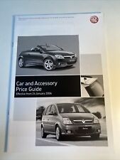 Vauxhall price list for sale  NEWCASTLE UPON TYNE