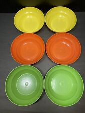 Usado, Lote de 6 tazones de cereal/ensaladera Tupperware vintage #155 usados amarillo naranja lima segunda mano  Embacar hacia Argentina