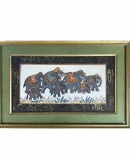 Tapeçaria de elefante indiano boêmio arte emoldurada fosca 17”x11” decoração de elefante boho comprar usado  Enviando para Brazil