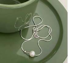 Silver pearl necklace for sale  ABINGDON