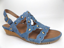 Earth Shoes Women's Ficus Leo Casual Sandals, Size 8.5 M, Sky Blue Suede, NEW   for sale  Shipping to South Africa