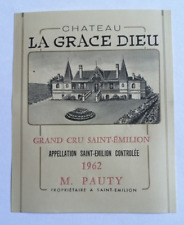 étiquette chateau grace d'occasion  Saint-André-de-Cubzac