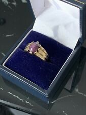 Used, Size O - 9 Carat Gold Star Ruby Ring  for sale  MANCHESTER