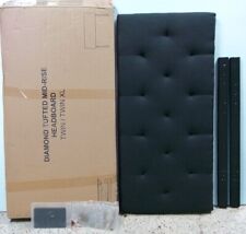 BROOKSIDE LOW PROFILE UPHOLSTERED HEAD BOARD TWIN CHARCOAL, DIAMOND STUFFED for sale  Shipping to South Africa