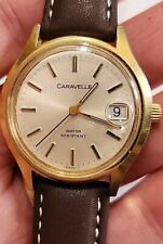 Vintage Men's Caravelle Wind Up 17 Jewel watch Gold Plated Working Great  for sale  Shipping to South Africa