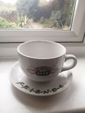 VINTAGE RARE 90's FRIENDS CENTRAL PERK LARGE COFFEE MUG & SAUCER  WARNERS STORE for sale  Shipping to South Africa
