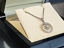 18ct Gold Diamond Necklace Chain 0.56ct Circle Float Diamond 18 Carat Stunning for sale  Shipping to South Africa