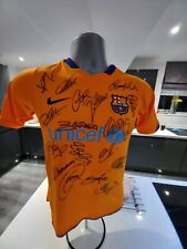 Camiseta Firmada a Mano Retro Barcelona 2007 Escuadrón Firmada Messi Henry Eto Puyol Xavi segunda mano  Embacar hacia Mexico