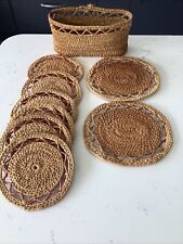 round wicker placemats for sale  STAFFORD