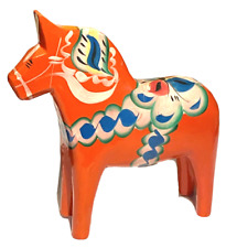 Used, G.A. OLSSON SWEDEN VINTAGE DALA HORSE FOLK ART WOOD PAINTED FIGURE  SCULPTURE for sale  Shipping to South Africa