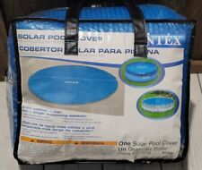 Intex Solar Cover 12-Foot Easy Set Metal Frame Swimming Pool Round Tarp Blue  for sale  Shipping to South Africa