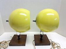 Used, MCM Set of 2 Eyeball Wall/Table Lamps Bright Yellow! for sale  Shipping to South Africa