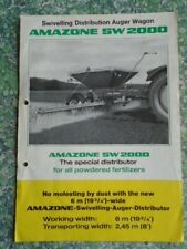 Amazone SW2000 orientable Distribution Auger Wagon brochure/dépliant 1974 9422 F d'occasion  Expédié en France