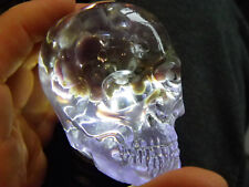 Usado, Bom crânio de arte em resina 147 gramas calcedônia de uva como cérebro peso de papel/ornamento comprar usado  Enviando para Brazil