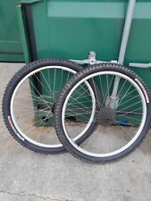 Pair Alex Rims Dh 20 Mtb Wheels 26 Inch Disc Brake With tyres 9spd Cassette  for sale  Shipping to South Africa