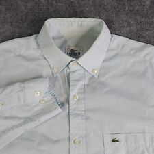 Camisa masculina Lacoste 38 pequena xadrez verde manga longa botão para baixo logotipo bolso comprar usado  Enviando para Brazil