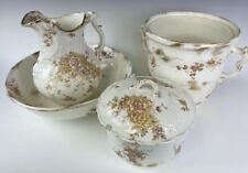 Used, Antique Basin/Ewer/Chamber Pot Wash Set Maddocks Lamberton Porcelain England for sale  Shipping to Canada