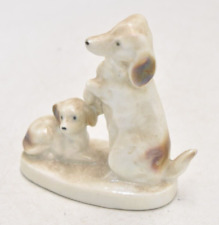 Vintage 1950's Dachshund Dog and Puppy Lusterware Figurine Statue Ornament for sale  Shipping to South Africa