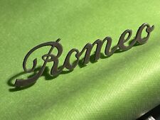 Usado, Romeo Schriftzug von Alfa Romeo Logo/Markenname Aluminium verchromung abgenutzt comprar usado  Enviando para Brazil