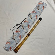 Bolso Shakuhachi Flauta Tradicional Japonés Patrón Cilíndrico Koi Carpa segunda mano  Embacar hacia Argentina