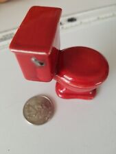 Peça de projeto vermelha móveis de casa de bonecas VERMELHA vaso sanitário 2,5 " comprar usado  Enviando para Brazil