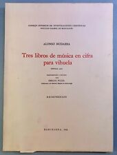 Tres Libros de música en cifra para vihuela - Alonso Mudarra, Emilio Pujol segunda mano  Embacar hacia Argentina
