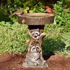 Resin raccoon birdbath for sale  Shipping to Ireland