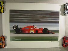 Impressão de fábrica FERRARI.  Nigel Mansell. Fórmula 1.  1989, usado comprar usado  Enviando para Brazil