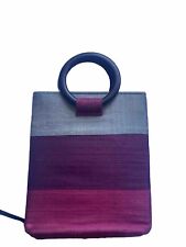 Bolsa de mão para noite bordada cabo de madeira, roxa comprar usado  Enviando para Brazil
