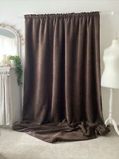 Velvet Chenille Curtains Brown Pair Victorian Warm Huge Extra Long W75”xL102” B, used for sale  Shipping to South Africa