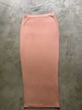 Carli Bybel X Misguided bodycon Salmon Pink midi skirt size 8 for sale  Shipping to South Africa