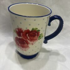 Caneca The Pioneer Woman 18 Oz Heritage floral xícara de café rosas bolinhas azul comprar usado  Enviando para Brazil