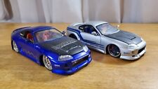 1/24 Junkyard part Lot - Toyota Supra Turbo Blue & Sliver Jada Dub Import Racer, used for sale  Shipping to South Africa