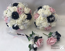 Wedding bouquets navy for sale  WORKSOP