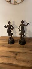 Pair spelter figures for sale  UK