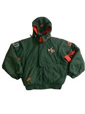 VNTG Nike Miami Hurricanes Jacket w/ Detachable Hood (Orange/Green)  Sz Large for sale  Pasadena