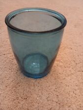 Turquoise glass candle for sale  FARNBOROUGH