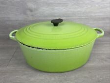 Usado, Forno oval holandês Le Creuset ferro fundido verde limão 31 (França) 12” x 9,5” comprar usado  Enviando para Brazil